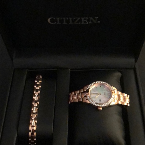Citizen Accessories Gold Citizens Watch And Bracelet Set Poshmark